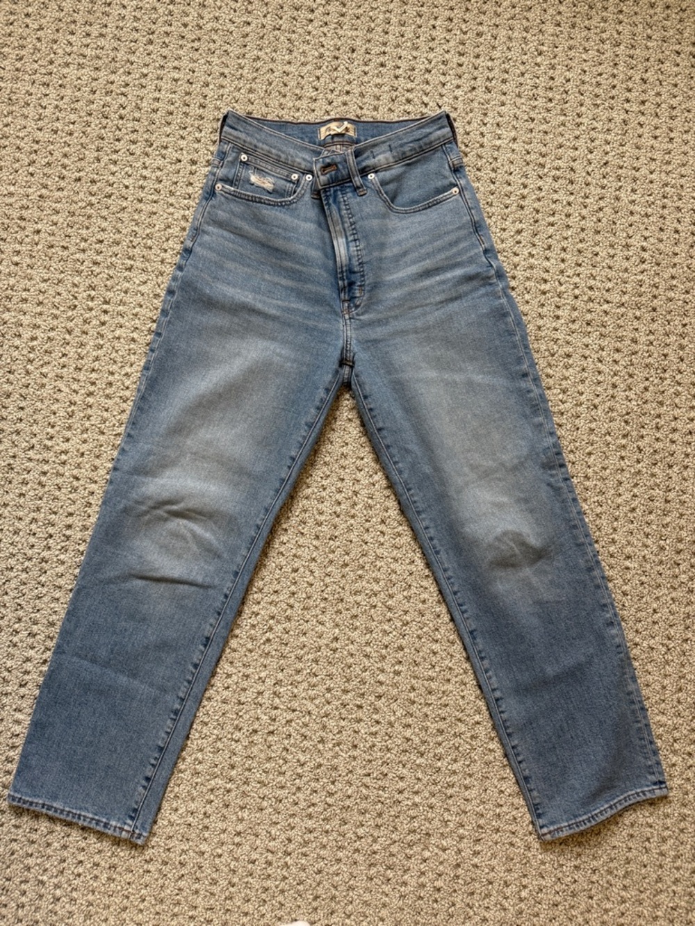 Madewell Straight Leg Jeans in Medium Blue Wash
